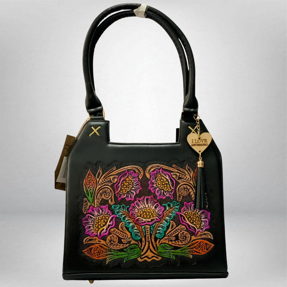 BOLSA VAQUETA FLORES