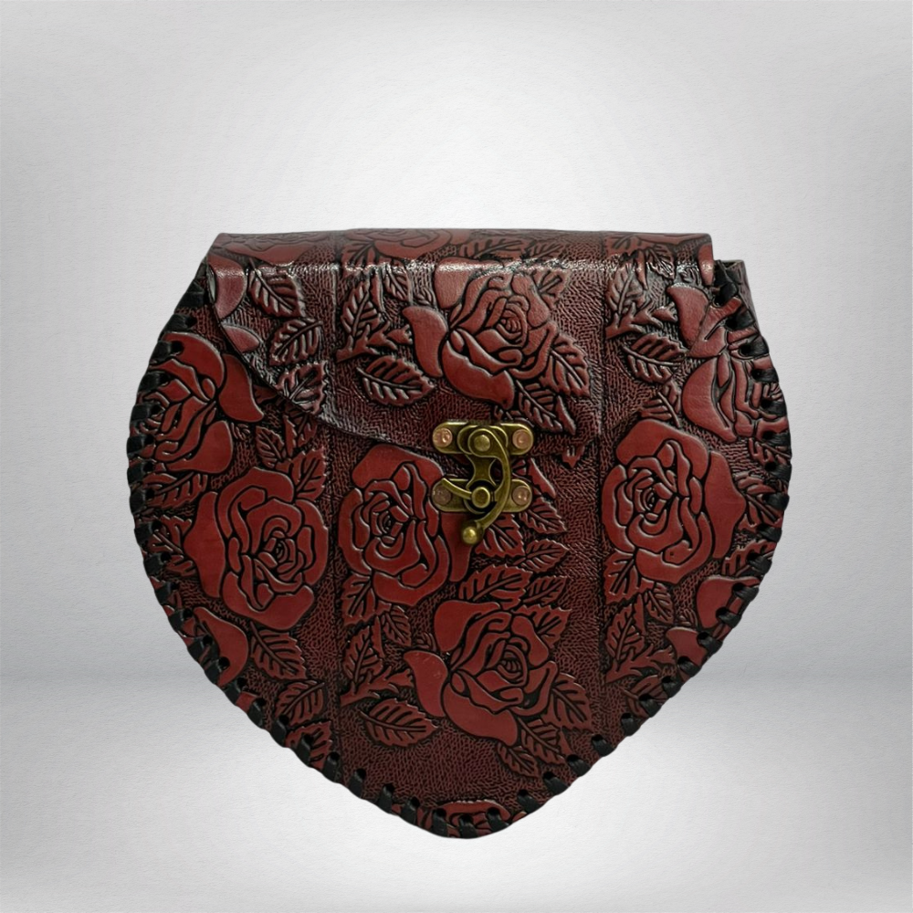 CORAZON CINCELADO ROSAS ROJAS