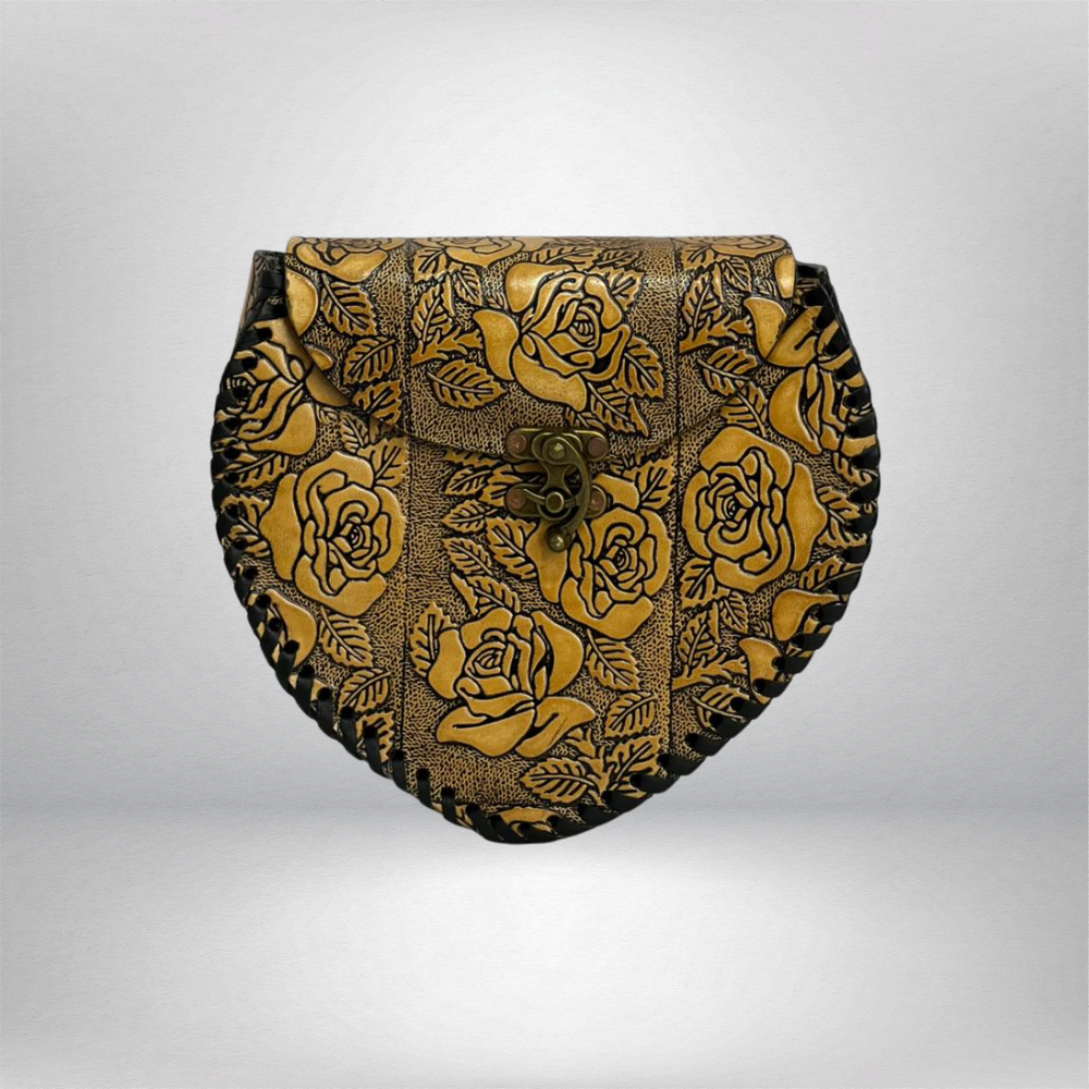 CORAZON CINCELADO AMARILLO ROSAS