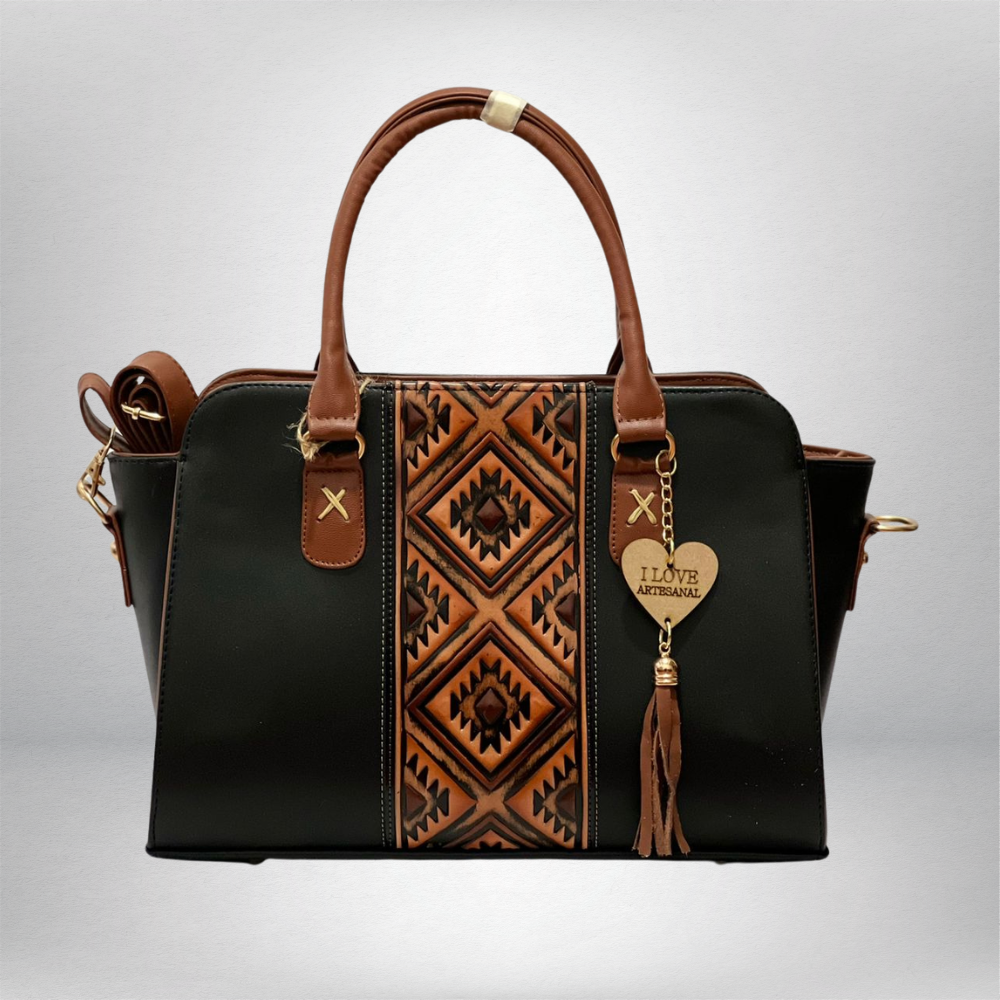 BOLSA VAQUETA ROMBOS