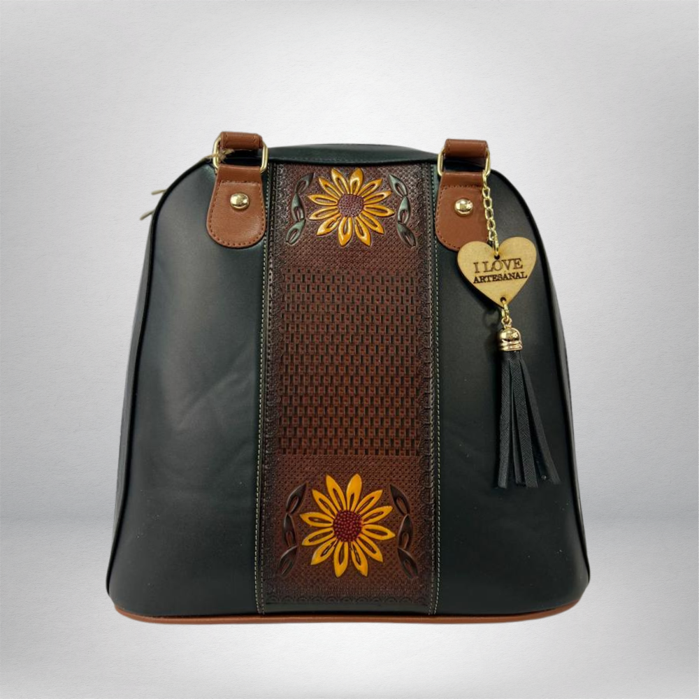 MOCHILA VAQUETA GIRASOLES