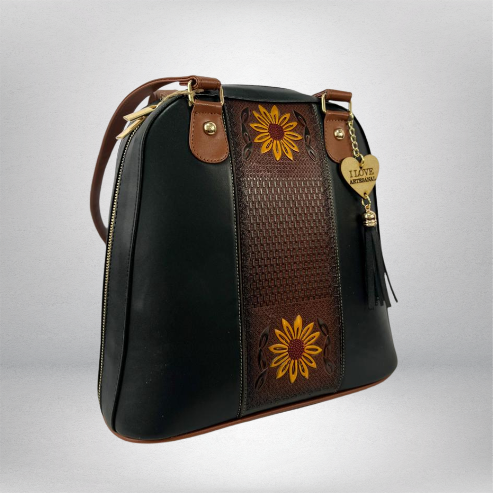 MOCHILA VAQUETA GIRASOLES