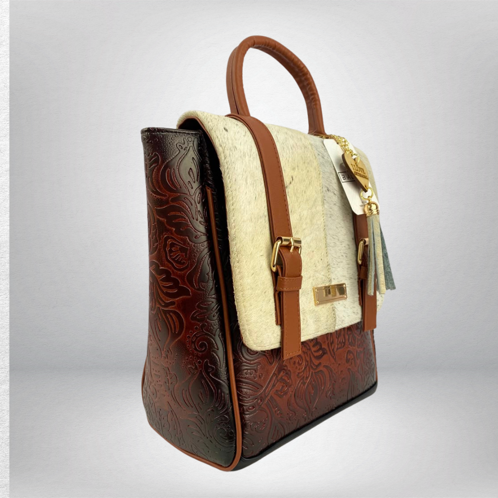 MOCHILA VAQUETA/PELO