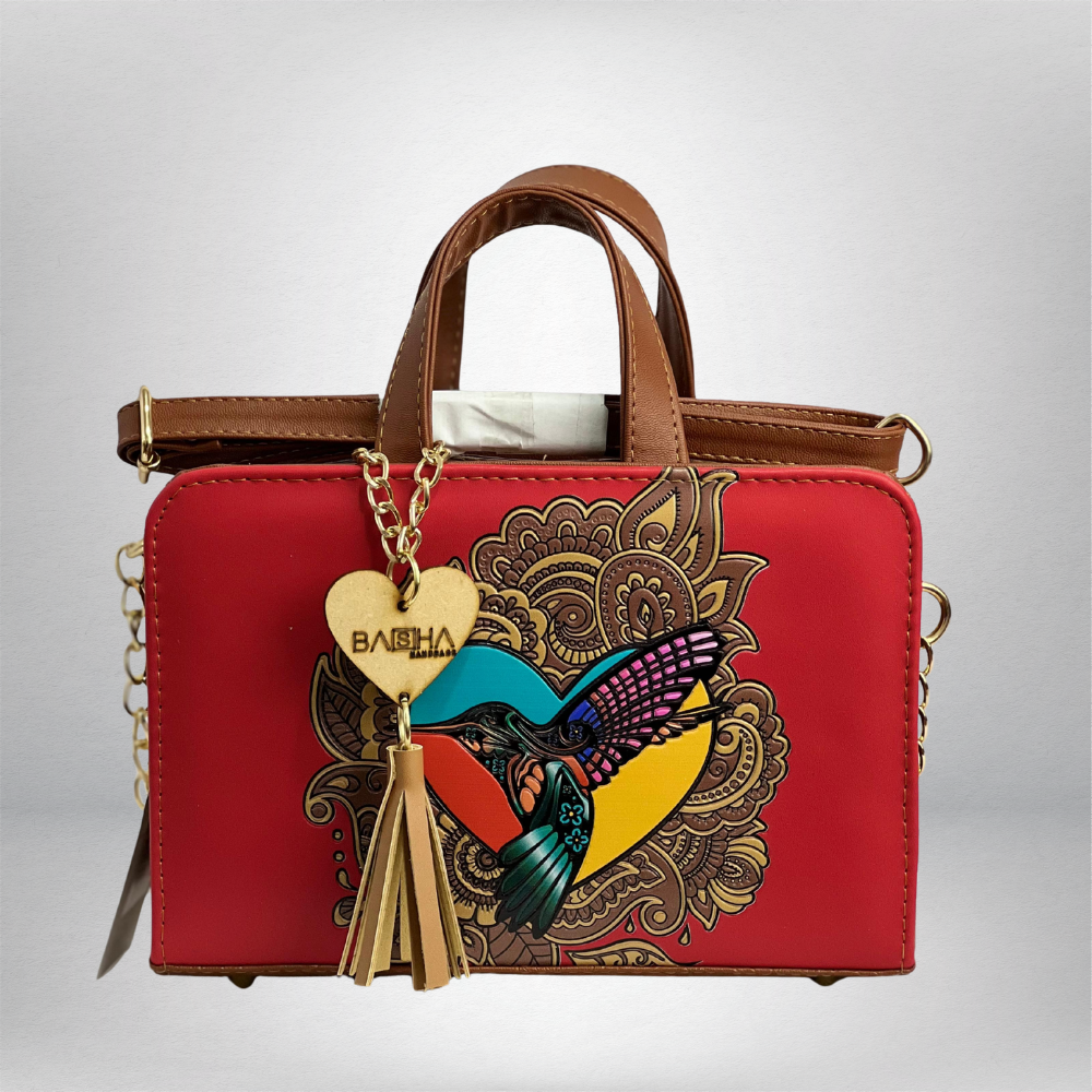 XIMENA VAQUETA ROJO/CAFE