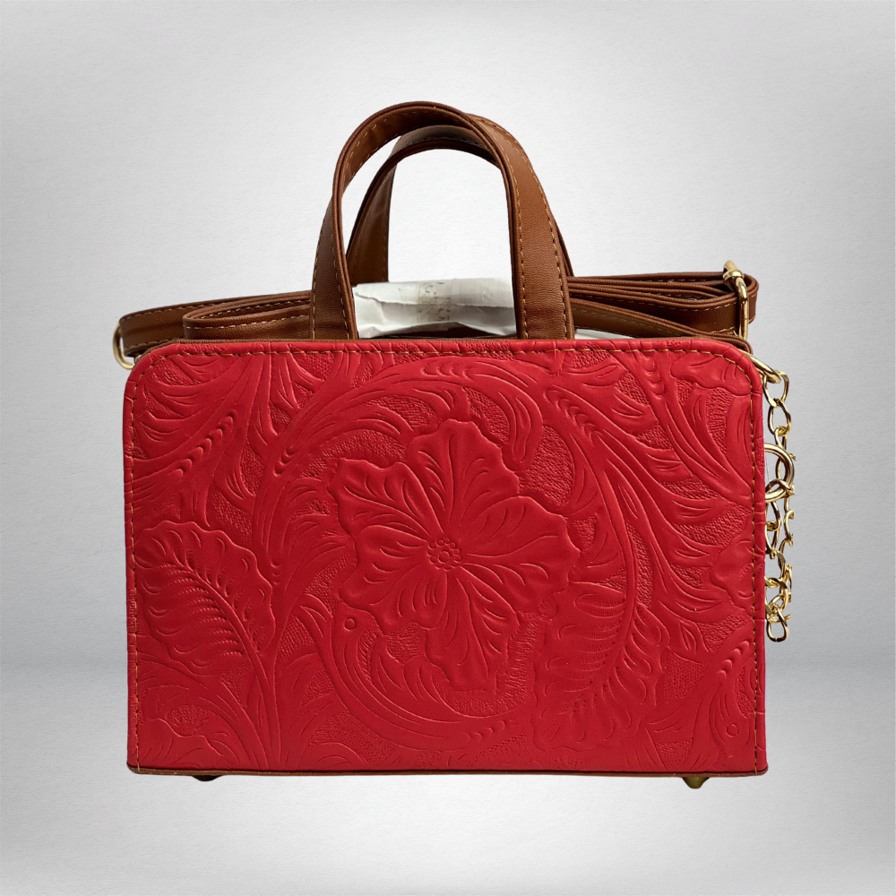 XIMENA VAQUETA ROJO/CAFE