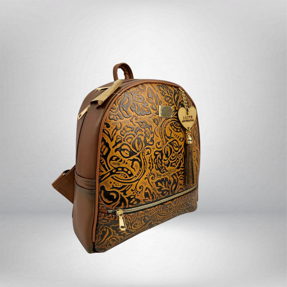 MOCHILA VAQUETA LINEAS