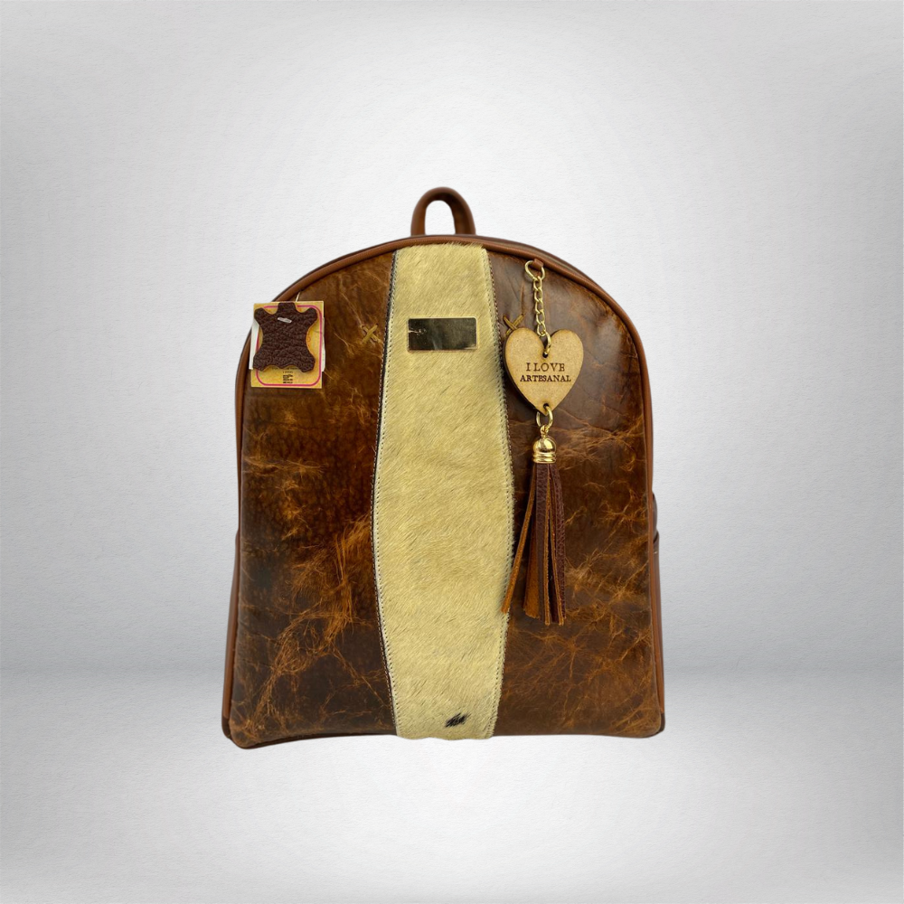 MOCHILA VAQUETA LINEAS