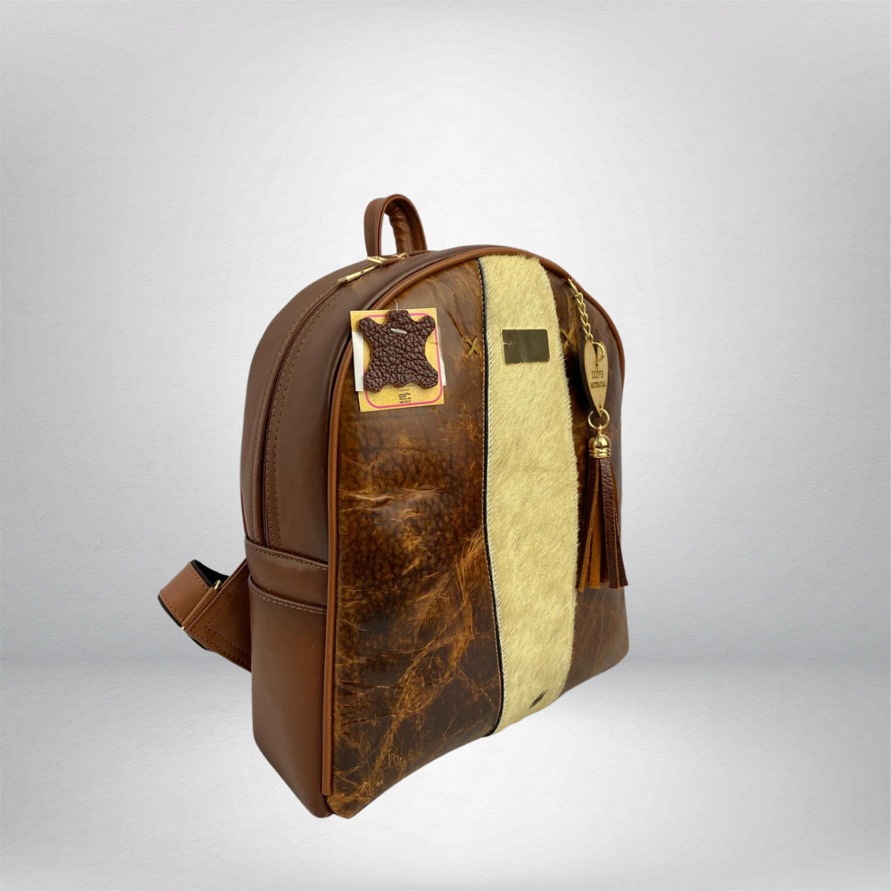 MOCHILA VAQUETA LINEAS
